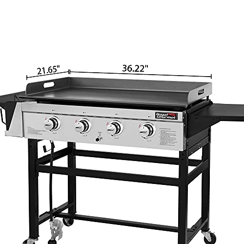 Royal Gourmet 4-Burner Gas Grill with Side Table