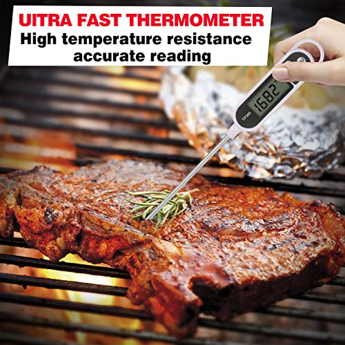 20Pcs Stainless Steel BBQ Tools Set with Thermometer