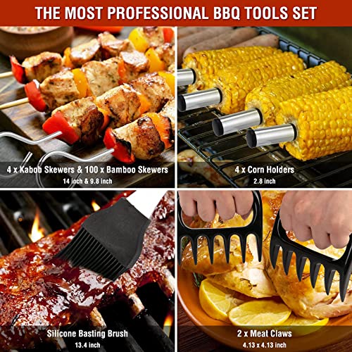 Premium 122PCS Grill Set for Outdoor BBQ