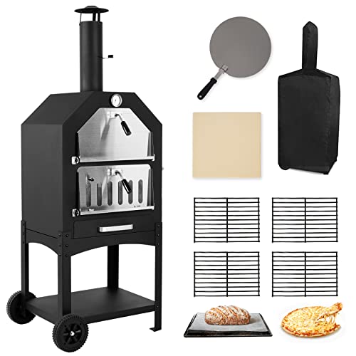 Outdoor Portable Wood-Fired Pizza Oven Grill