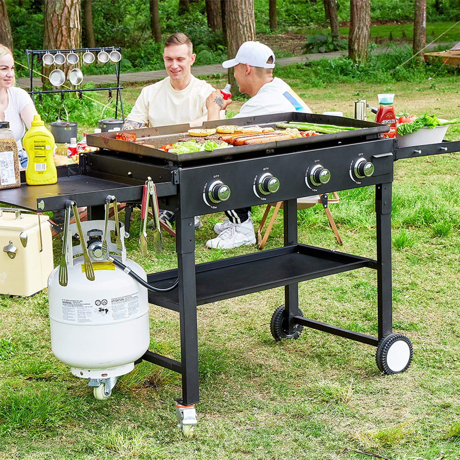 SUGIFT 4 Burner 36" Outdoor Gas Griddle Grill