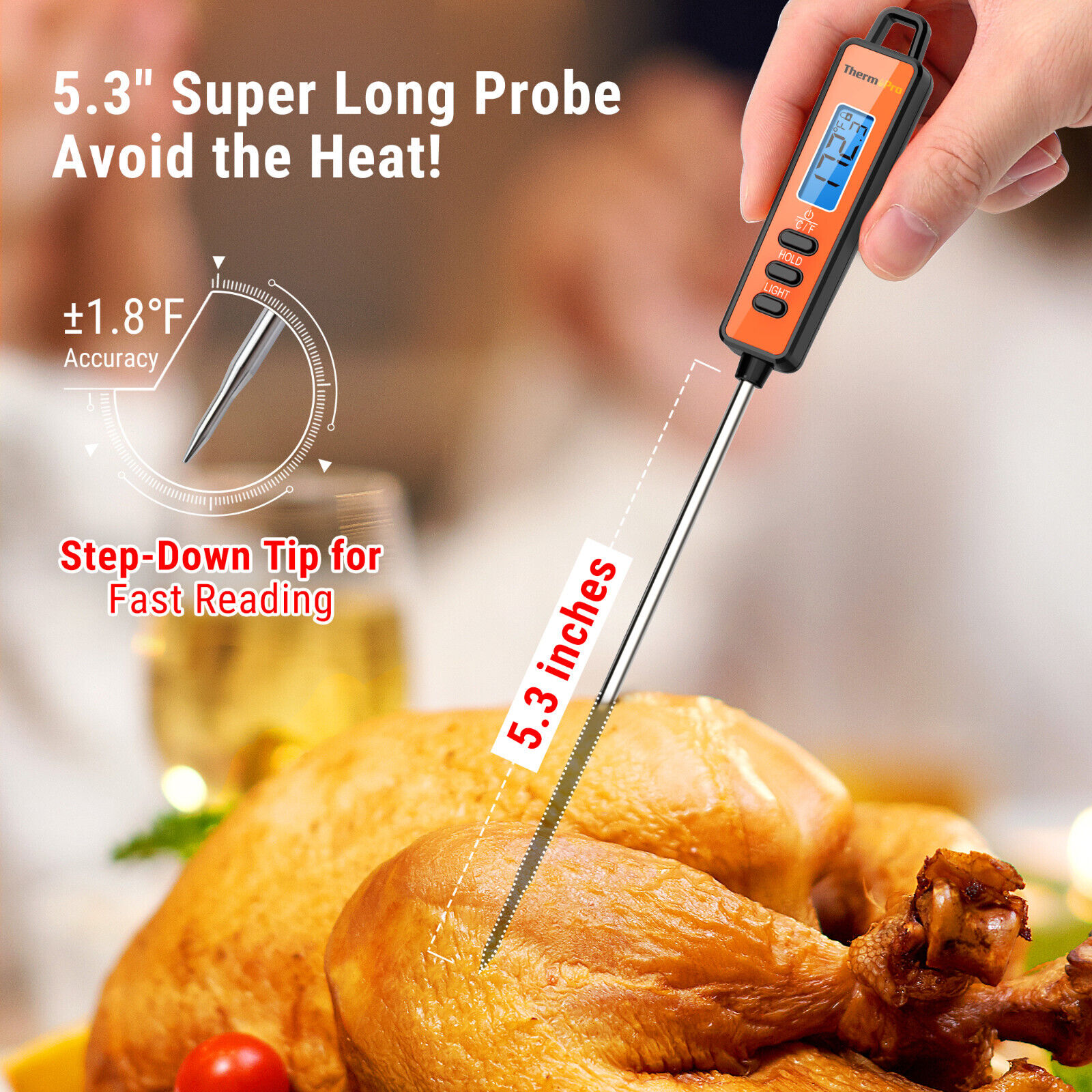 ThermoPro TP01A BBQ Grill Meat Thermometer