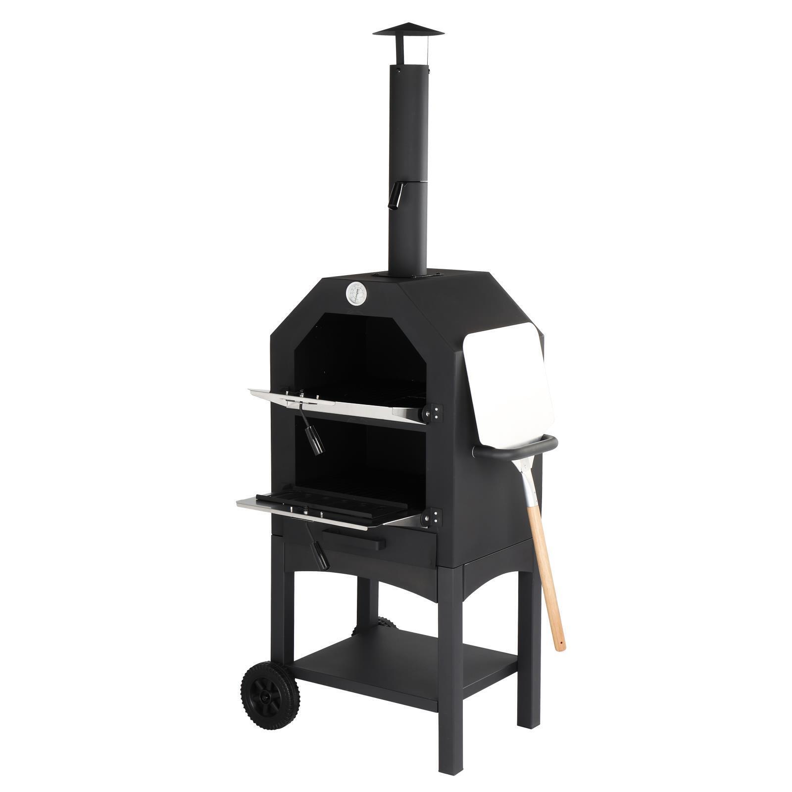Wood Fired Pizza Oven with Wheels for Outdoors