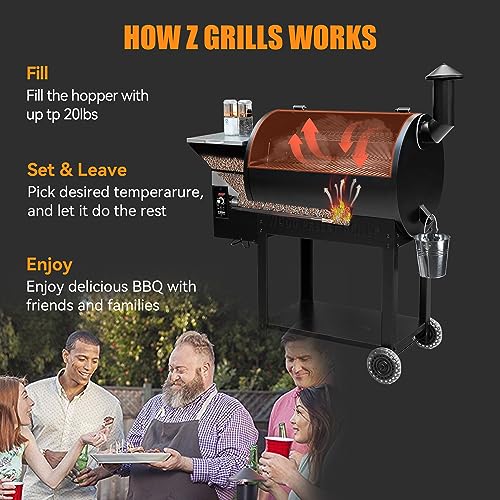 Z GRILLS 8-in-1 Wood Pellet Smoker Grill
