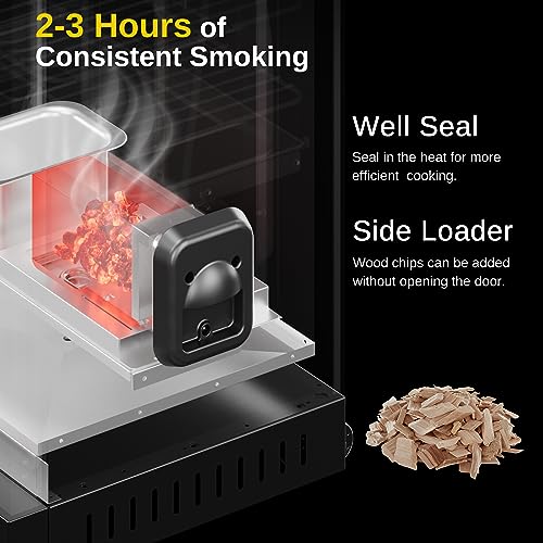 30" Electric Smoker with Glass Door, 725 sq inches
