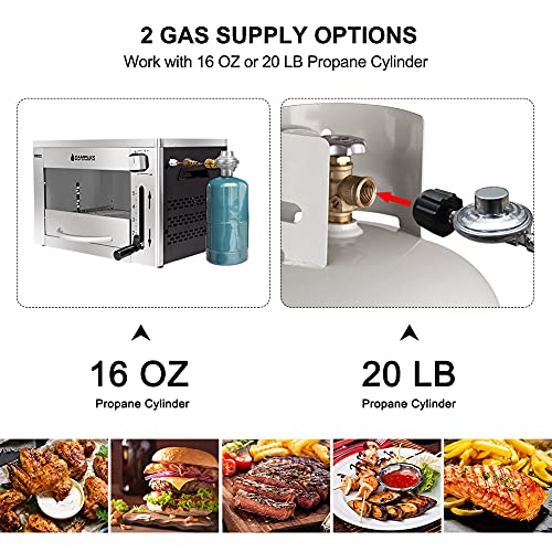 Camplux Propane Infrared Steak Grill - Powerful Heat!