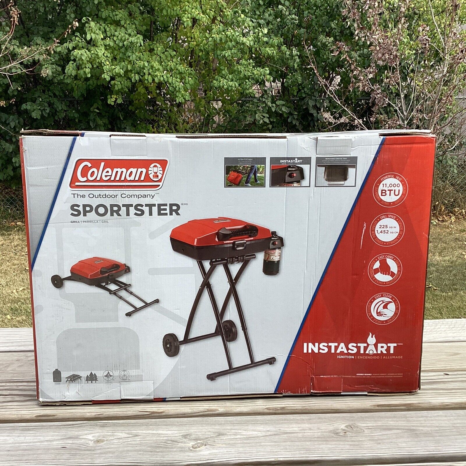 Coleman Sportster Propane Grill - 11,000 BTUs, Red