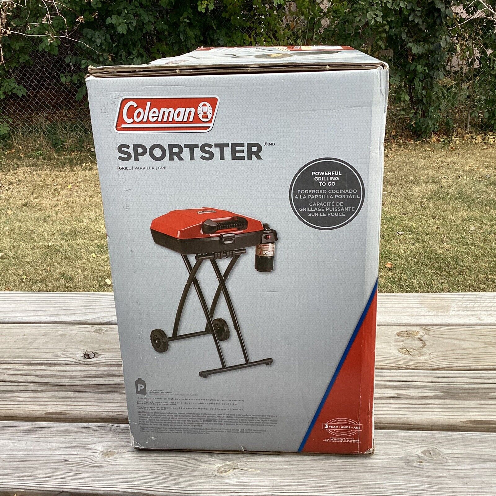 Coleman Sportster Propane Grill - 11,000 BTUs, Red