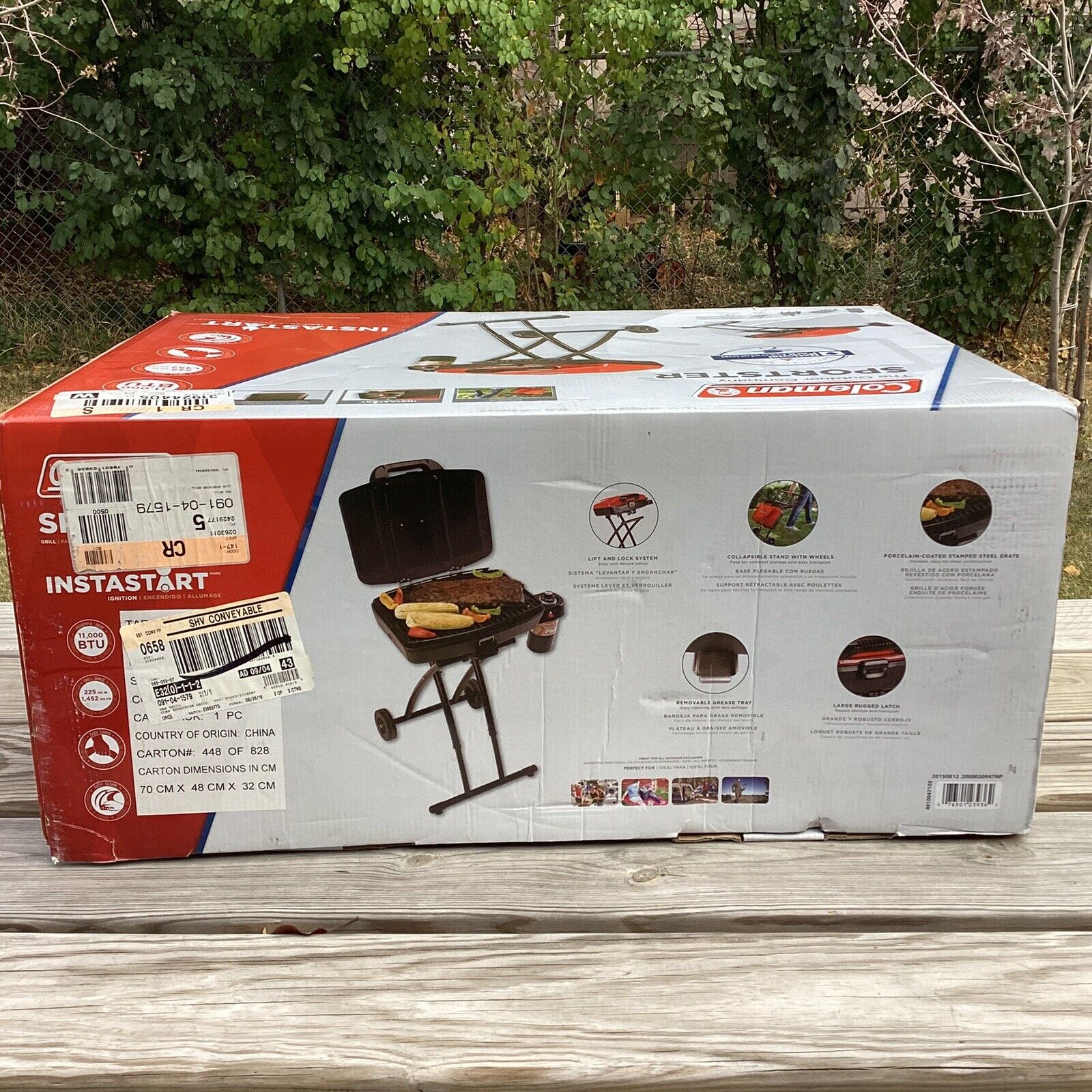 Coleman Sportster Propane Grill - 11,000 BTUs, Red