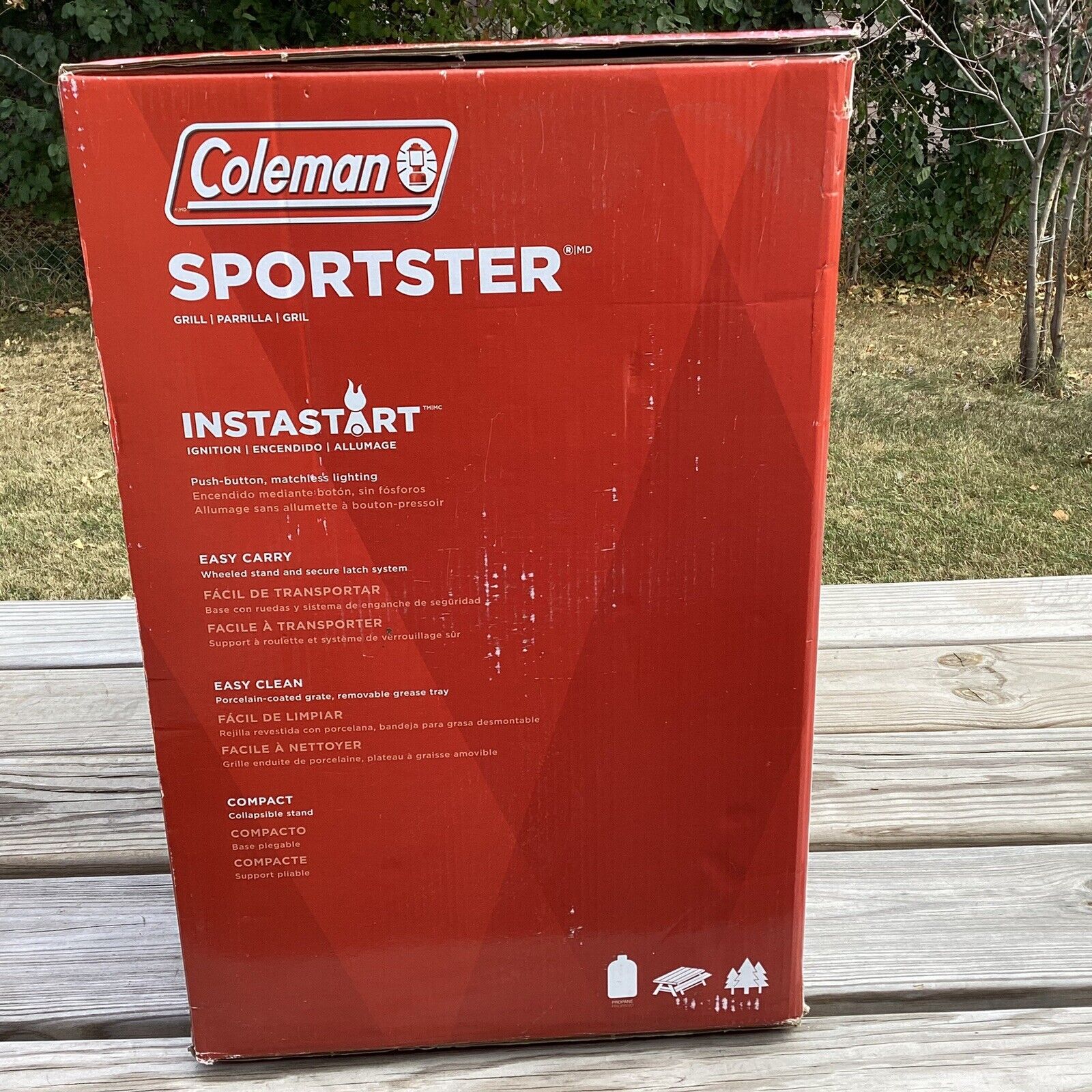 Coleman Sportster Propane Grill - 11,000 BTUs, Red