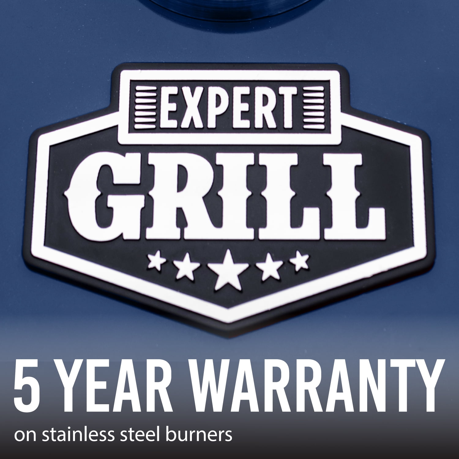 Blue Propane Gas Grill with 4 Burners and Side Burner