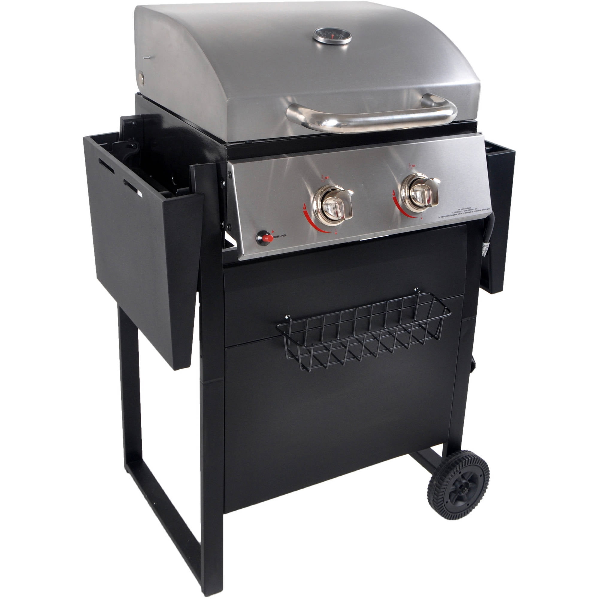 RevoAce Stainless & Black 2-Burner Propane Grill