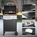 MASTER COOK 3 Burner Propane Gas Grill