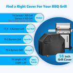 Waterproof BBQ Grill Cover, 58-inch, Heavy Duty