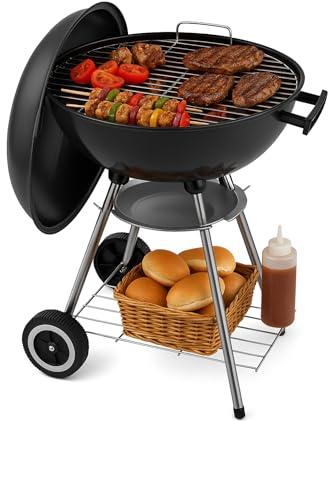 Portable BBQ Grill with Wheels - Heavy Duty 18