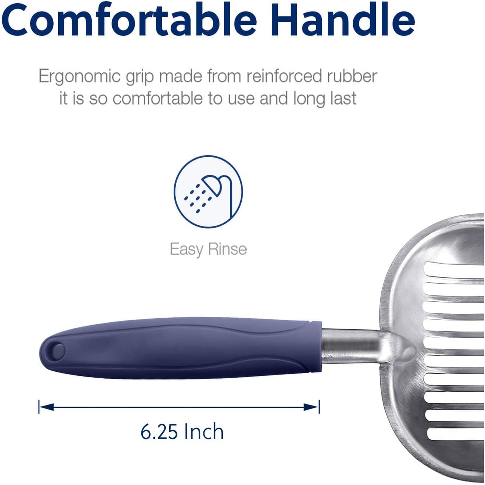 All-Metal Jumbo Cat Litter Scoop with Deep Shovel