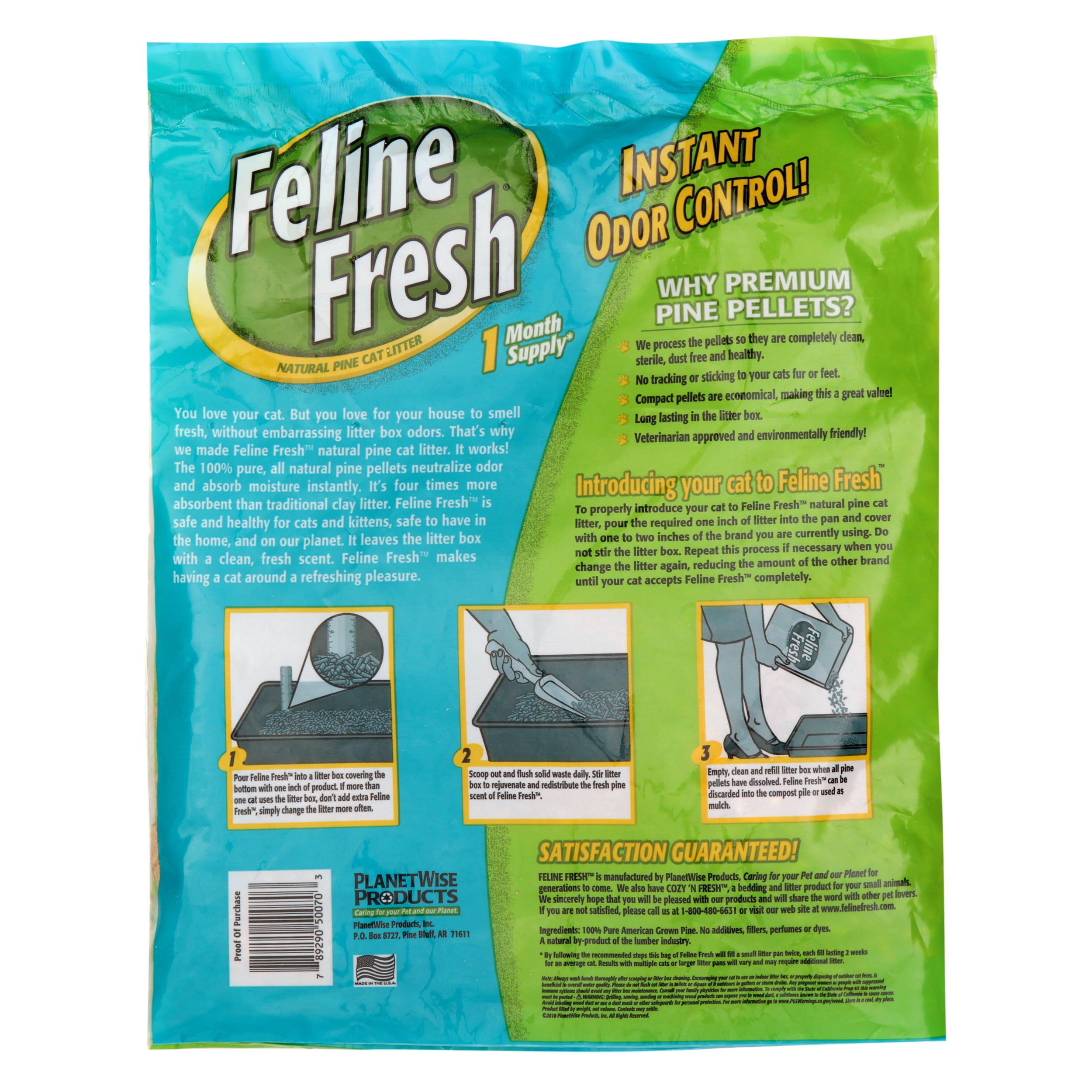 Feline Fresh Natural Pine Cat Litter - 2 Pack