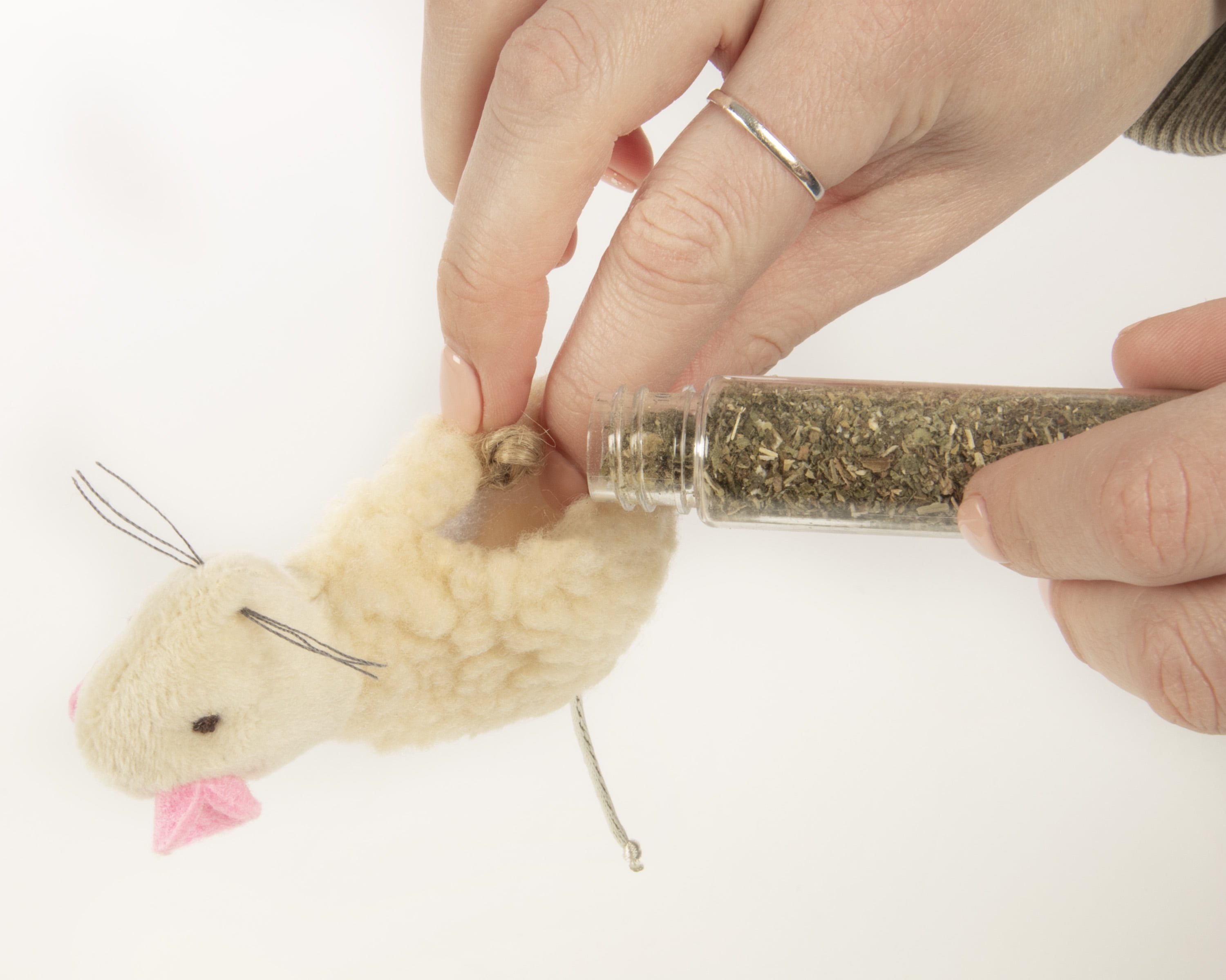 Madcap Mouse Plush Catnip Toy with String Tail