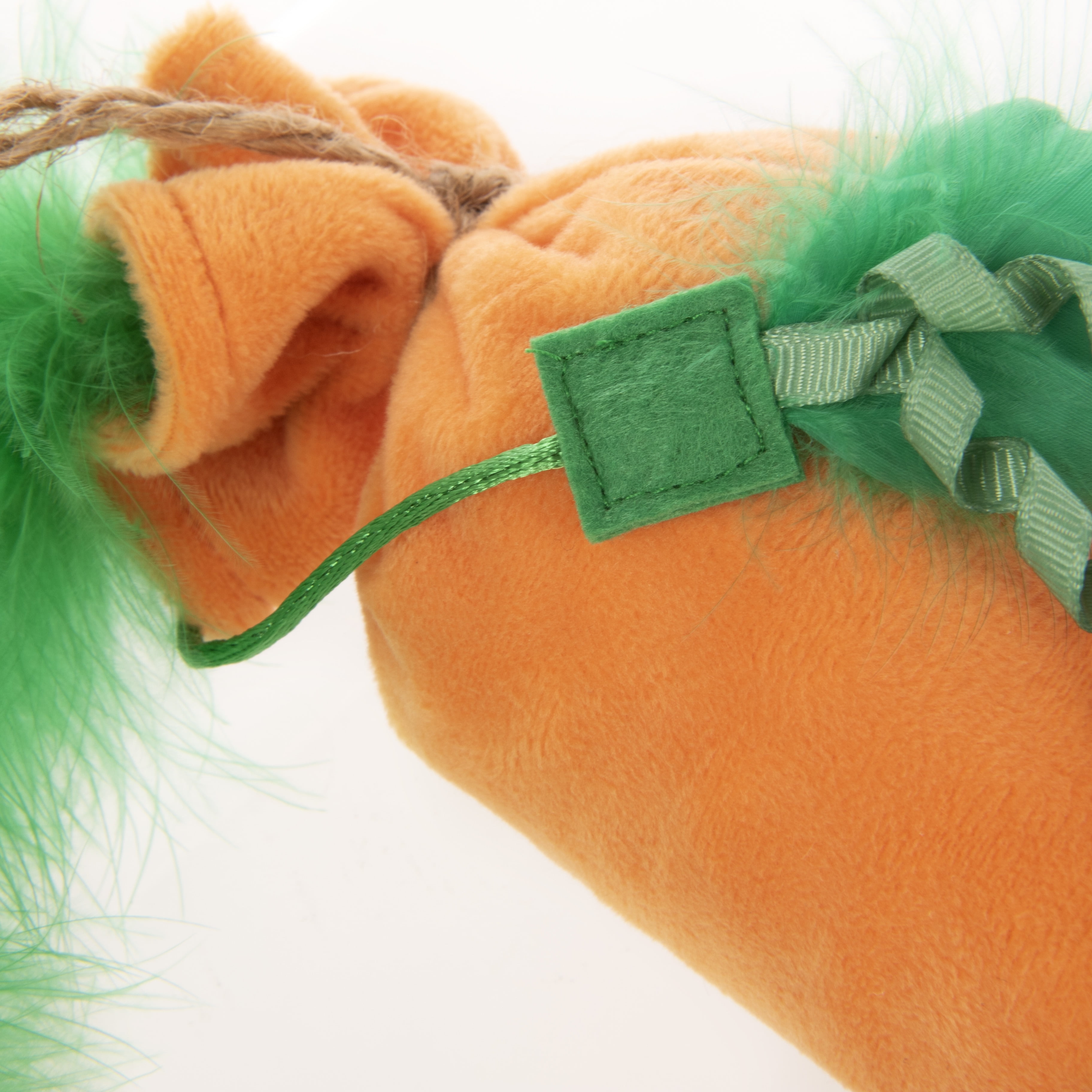 Large Plush Carrot Cat Toy with Catnip