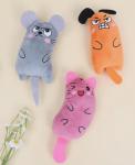 Interactive Cat Chew Plush Toys with Catnip - 3-Pack