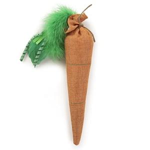 Large Plush Carrot Cat Toy with Catnip