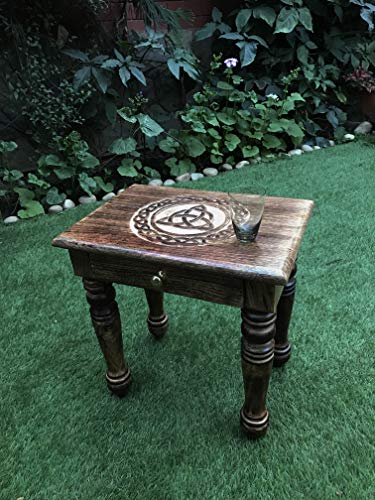 Art Deco Carved Wooden Tarot Card Table