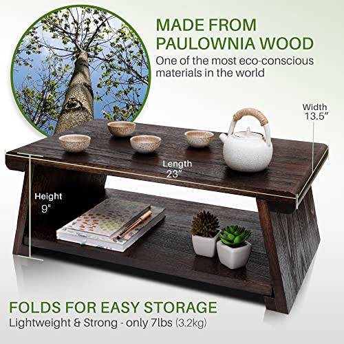 Elegant Japanese Meditation Table & Altar Support