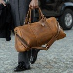 Sustainable Leather Weekend Duffle Bag for Men