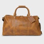 Sustainable Leather Weekend Duffle Bag for Men