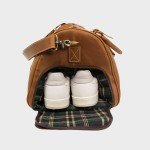 Sustainable Leather Weekend Duffle Bag for Men