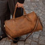Sustainable Leather Weekend Duffle Bag for Men