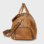 Sustainable Leather Weekend Duffle Bag for Men
