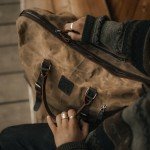 Large Waxed Canvas Duffle Bag for Travel