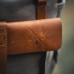 Vintage Green Canvas Rolltop Backpack for Travel