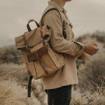 Vintage Canvas & Leather Travel Backpack - Large Capacity