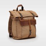 Vintage Canvas & Leather Travel Backpack - Large Capacity
