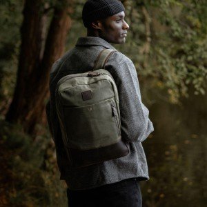 Vintage Waxed Canvas Laptop Backpack for Travel