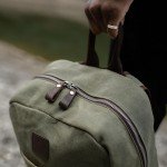 Vintage Waxed Canvas Laptop Backpack for Travel