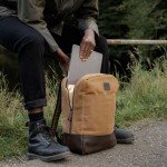 Vintage Waxed Canvas Laptop Backpack for Travel