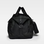 Water-Resistant Black Recycled Holdall Travel Bag