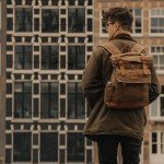 Durable Tan Waxed Canvas Backpack for Travel