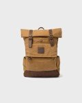 Durable Tan Waxed Canvas Backpack for Travel