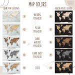 World Map Push Pin Travel Art with Pins