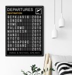 Custom Travel Poster - Personalized Departure Board Art