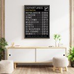 Custom Travel Poster - Personalized Departure Board Art
