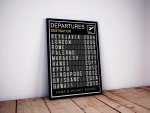 Custom Travel Poster - Personalized Departure Board Art