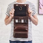 Personalized Leather Travel Wash Bag - Great Gift