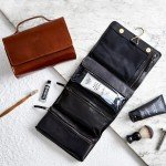 Personalized Leather Travel Wash Bag - Great Gift