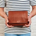 Personalized Leather Travel Wash Bag - Great Gift