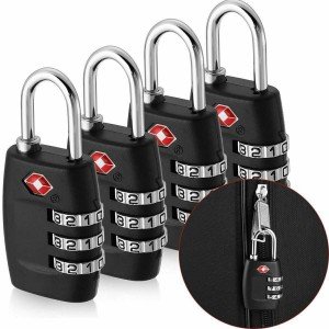 TSA-Approved Travel Luggage Padlock - 3 Digit Combo